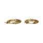 NZGD | 9ct Gold Textural Staple Hoop Earrings 21.4mm