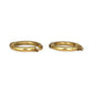 NZGD | 9ct Gold Textural Staple Hoop Earrings 21.4mm