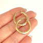 NZGD | 9ct Gold Textural Staple Hoop Earrings 21.4mm