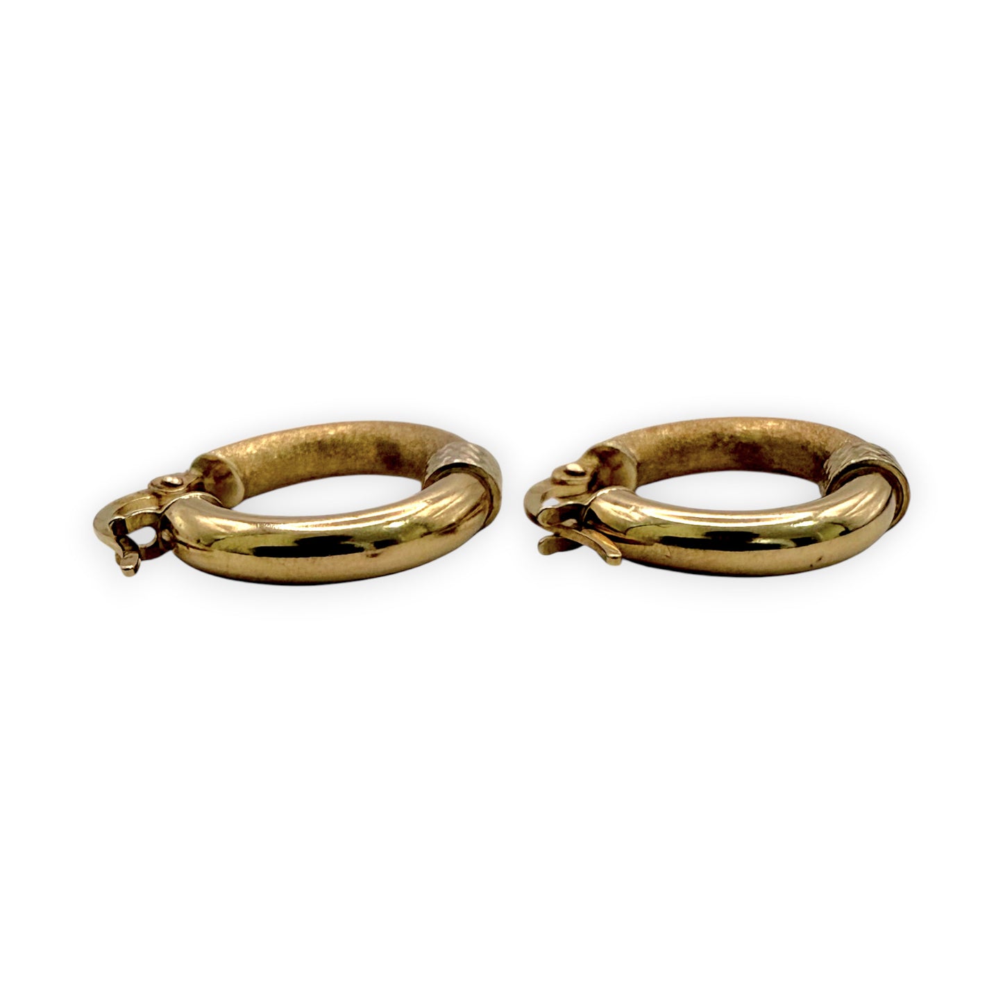 NZGD | 9ct Gold The Dual‑Glow Hoop Earrings 16.2mm