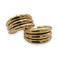NZGD | 9ct Gold The Tri‑Luxe Hoops Earrings - UNOAERRE 21.1mm