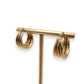 NZGD | 9ct Gold The Tri‑Luxe Hoops Earrings - UNOAERRE 21.1mm
