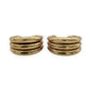NZGD | 9ct Gold The Tri‑Luxe Hoops Earrings - UNOAERRE 21.1mm