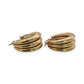 NZGD | 9ct Gold The Tri‑Luxe Hoops Earrings - UNOAERRE 21.1mm
