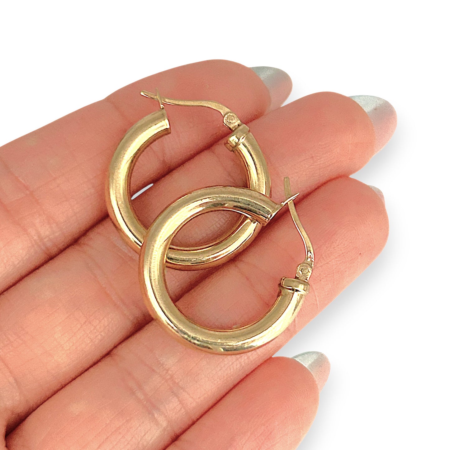 NZGD | 9ct Subtle Bold Hoop Earrings 23.6mm