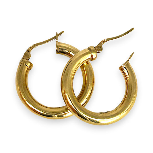 GOLD DEAL | 9kt Subtle Bold Hoop Earrings 23.6mm