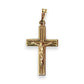 GOLD DEAL | 18ct (18K) Gold Crucifix Cross with Engraved Lines Pendant