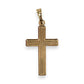 GOLD DEAL | 18ct (18K) Gold Crucifix Cross with Engraved Lines Pendant