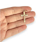 GOLD DEAL | 18ct (18K) Gold Crucifix Cross with Engraved Lines Pendant