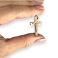 GOLD DEAL | 18ct (18K) Gold Crucifix Cross with Engraved Lines Pendant