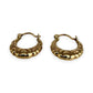 NZGD | 9ct Gold Vintage Crest Hoop Earrings 13.6mm