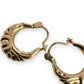 NZGD | 9ct Gold Vintage Crest Hoop Earrings 13.6mm