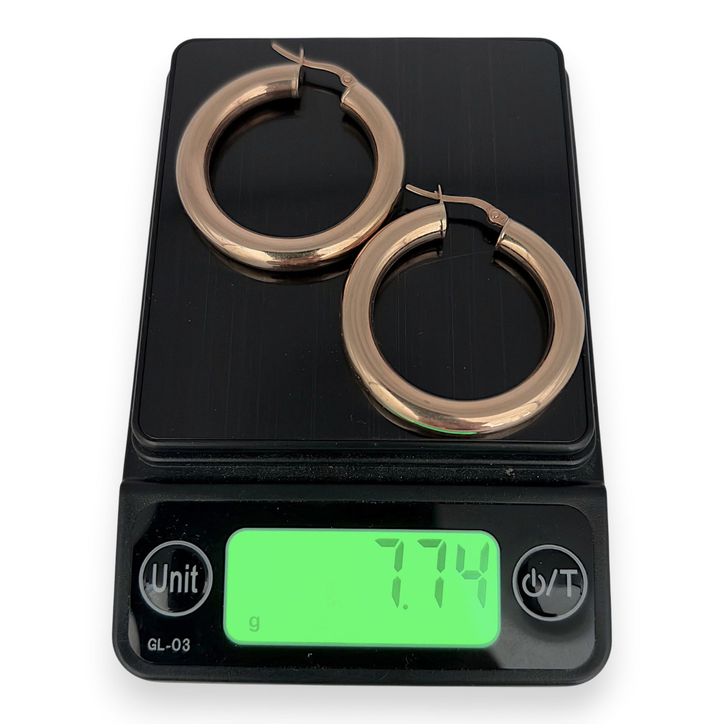 NZGD | 9ct Rose Gold Radiant Glow Hoop Earrings 33.2mm