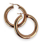 NZGD | 9ct Rose Gold Radiant Glow Hoop Earrings 33.2mm
