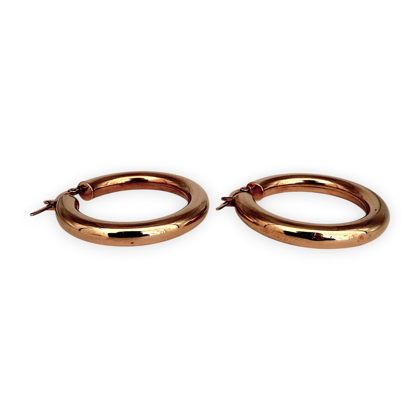 NZGD | 9ct Rose Gold Radiant Glow Hoop Earrings 33.2mm