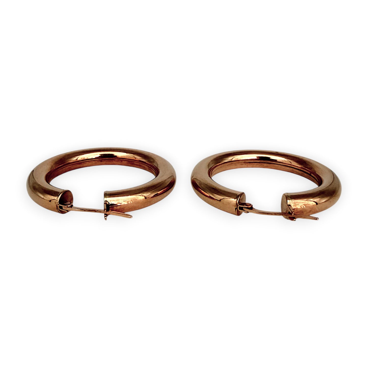 NZGD | 9ct Rose Gold Radiant Glow Hoop Earrings 33.2mm
