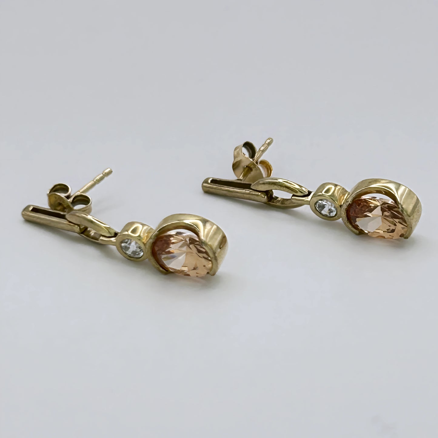 NZGD | 9ct Gold Golden Ember Drops Earrings-Refurbished