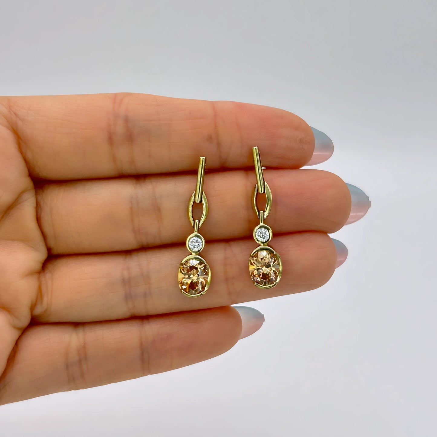 NZGD | 9ct Gold Golden Ember Drops Earrings-Refurbished
