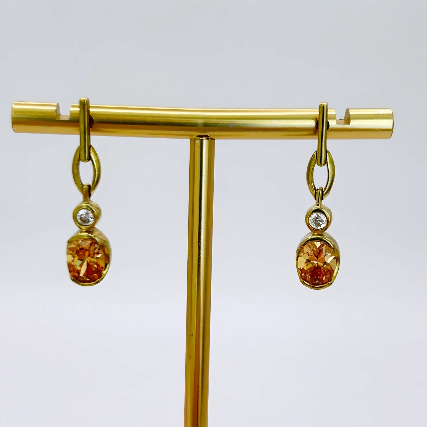 NZGD | 9ct Gold Golden Ember Drops Earrings-Refurbished