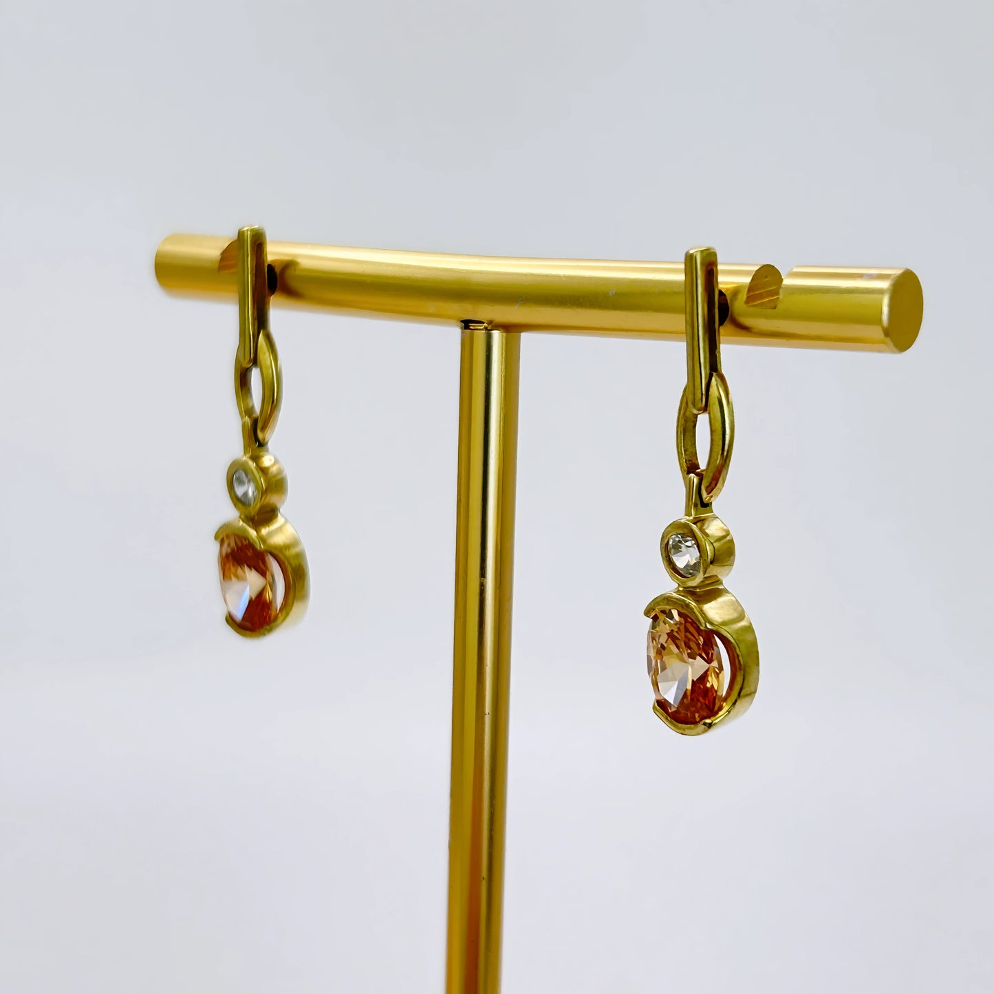 NZGD | 9ct Gold Golden Ember Drops Earrings-Refurbished