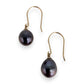 NZGD | 9ct Gold Midnight Orchid Drops Earrings