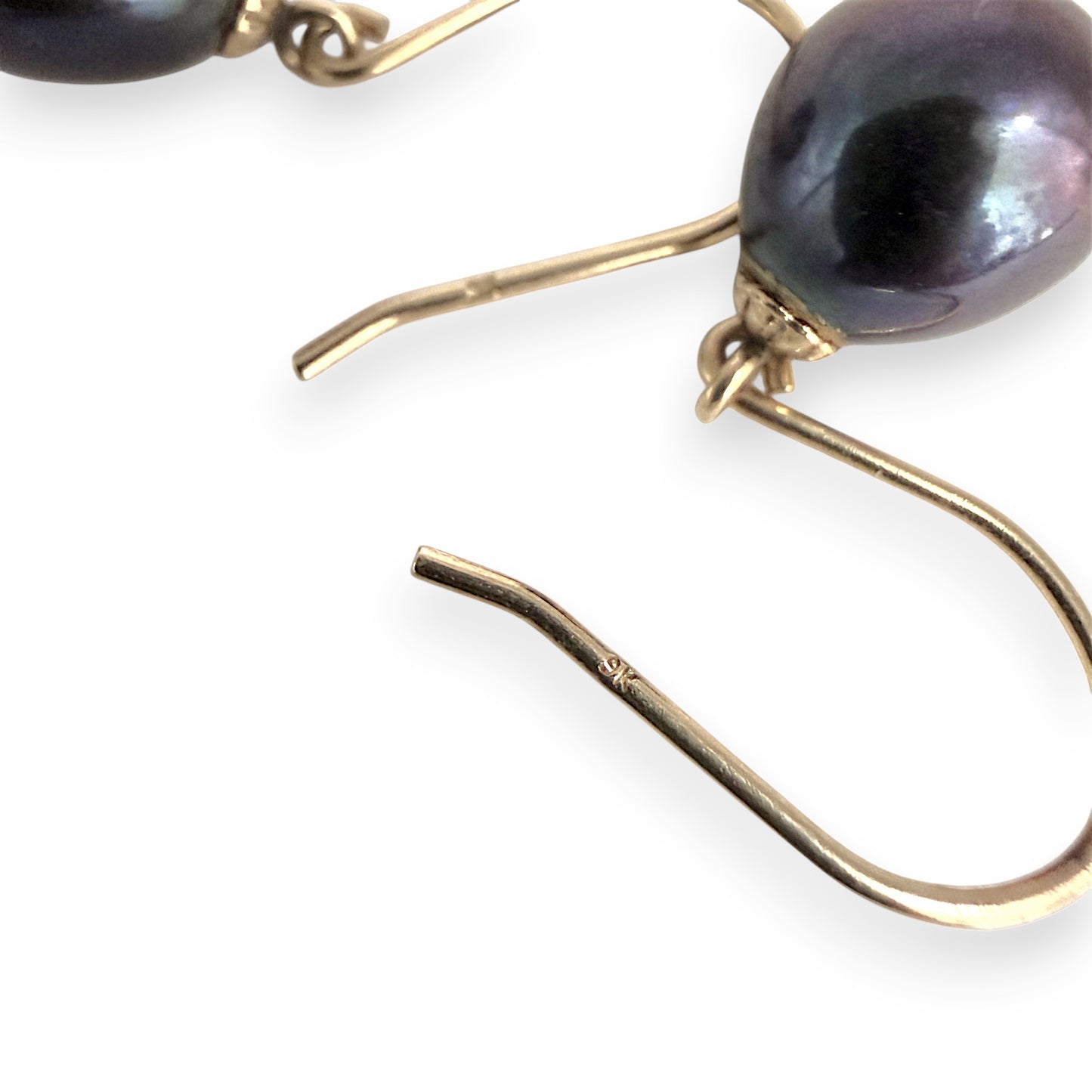 NZGD | 9ct Gold Midnight Orchid Drops Earrings
