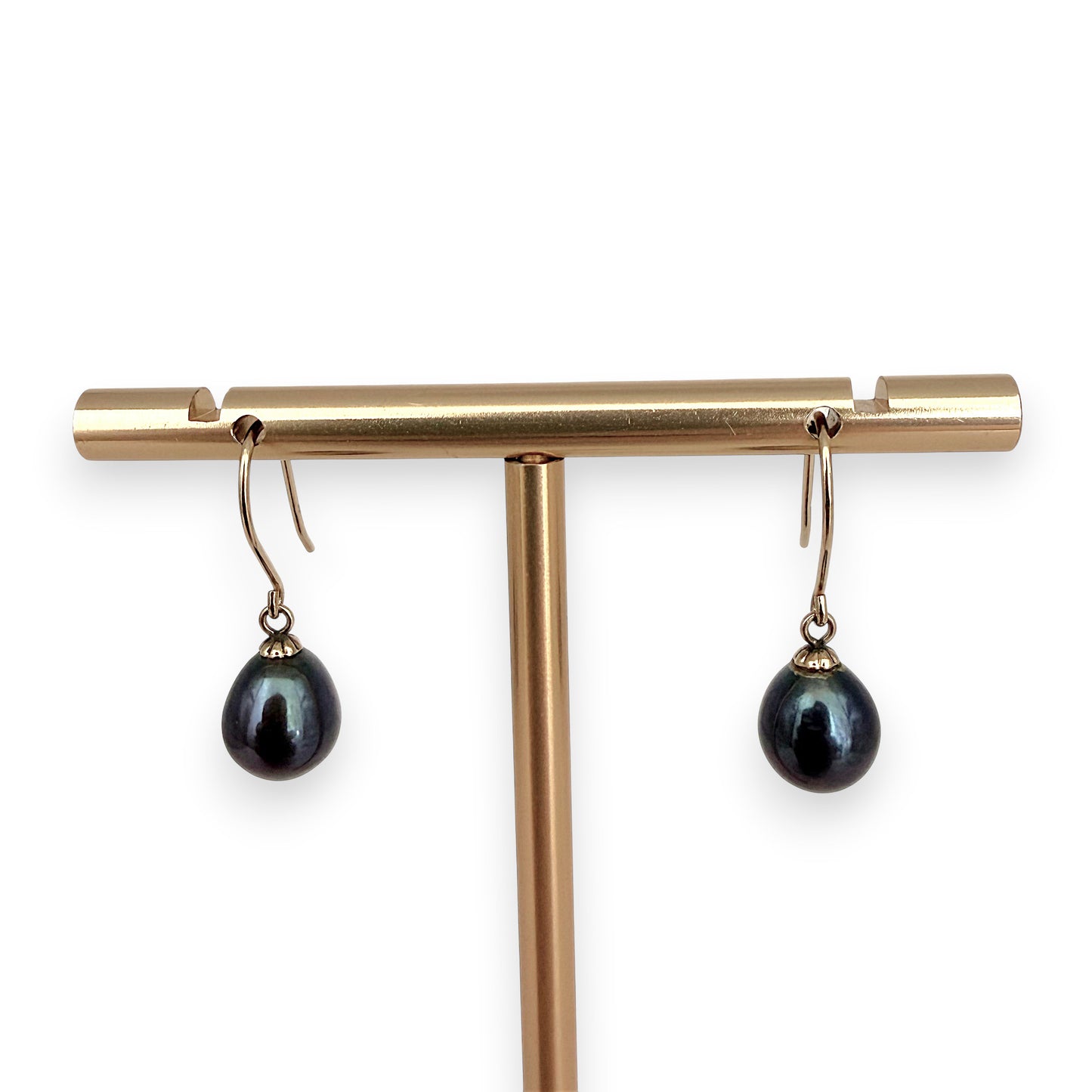 NZGD | 9ct Gold Midnight Orchid Drops Earrings