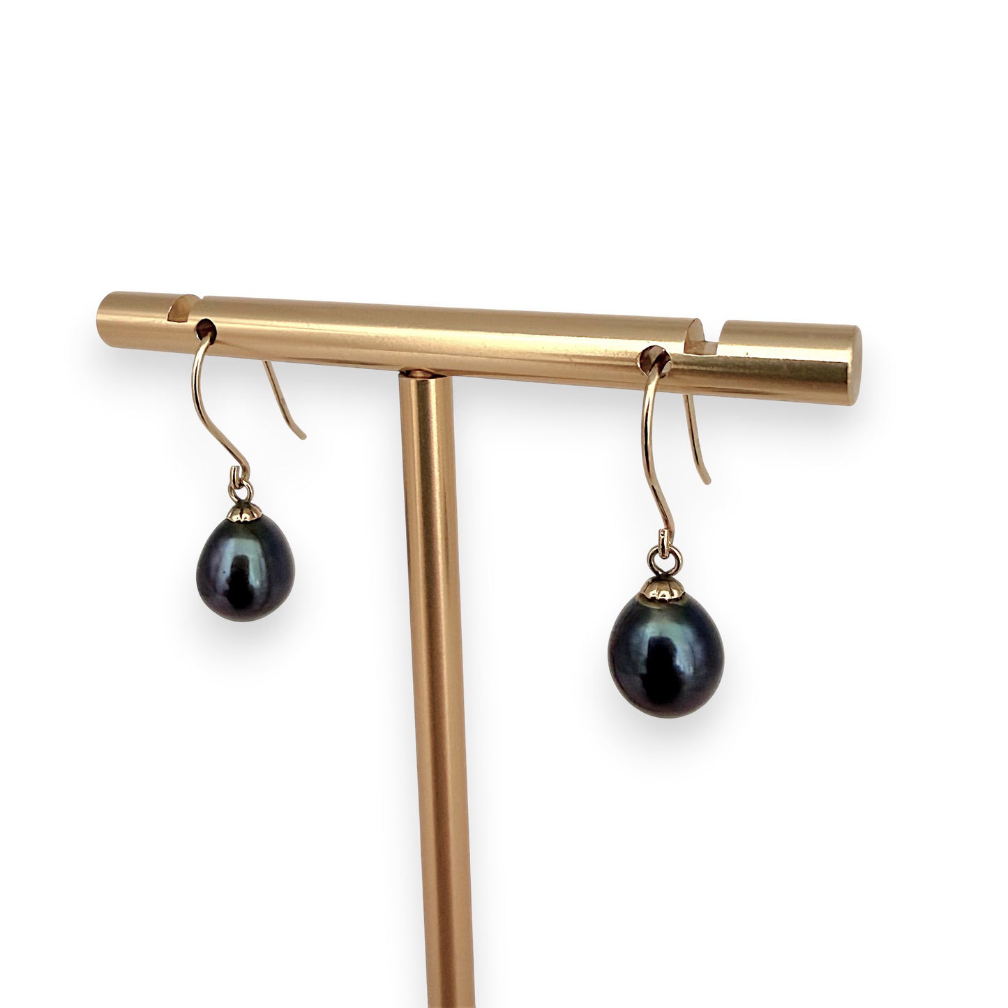 NZGD | 9ct Gold Midnight Orchid Drops Earrings