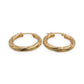 NZGD | 9ct Gold Rippled Muse Hoops Earrings - UNOAERRE 20.5mm