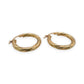 NZGD | 9ct Gold Rippled Muse Hoops Earrings - UNOAERRE 20.5mm