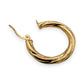 NZGD | 9ct Gold Rippled Muse Hoops Earrings - UNOAERRE 20.5mm