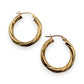 NZGD | 9ct Gold Rippled Muse Hoops Earrings - UNOAERRE 20.5mm