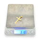 GOLD DEAL | 18ct (18K) Gold Floral Motif Cross Flat Pendant