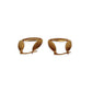 NZGD | 9ct Gold UNOAERRE Ribbed Tri‑Hoops Earrings