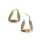 NZGD | 9ct Gold UNOAERRE Ribbed Tri‑Hoops Earrings