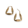 NZGD | 9ct Gold UNOAERRE Ribbed Tri‑Hoops Earrings