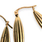 NZGD | 9ct Gold UNOAERRE Ribbed Tri‑Hoops Earrings