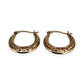 NZGD | 9ct Gold Vintage Petite Crest Hoop Earrings 13.4mm