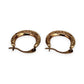 NZGD | 9ct Gold Vintage Petite Crest Hoop Earrings 13.4mm