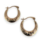 NZGD | 9ct Gold Vintage Petite Crest Hoop Earrings 13.4mm