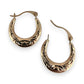 NZGD | 9ct Gold Vintage Petite Crest Hoop Earrings 13.4mm