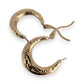 NZGD | 9ct Gold Vintage Petite Crest Hoop Earrings 13.4mm