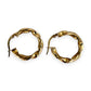 NZGD | 9ct Gold Textured Twist Heritage Earrings 21.4mm