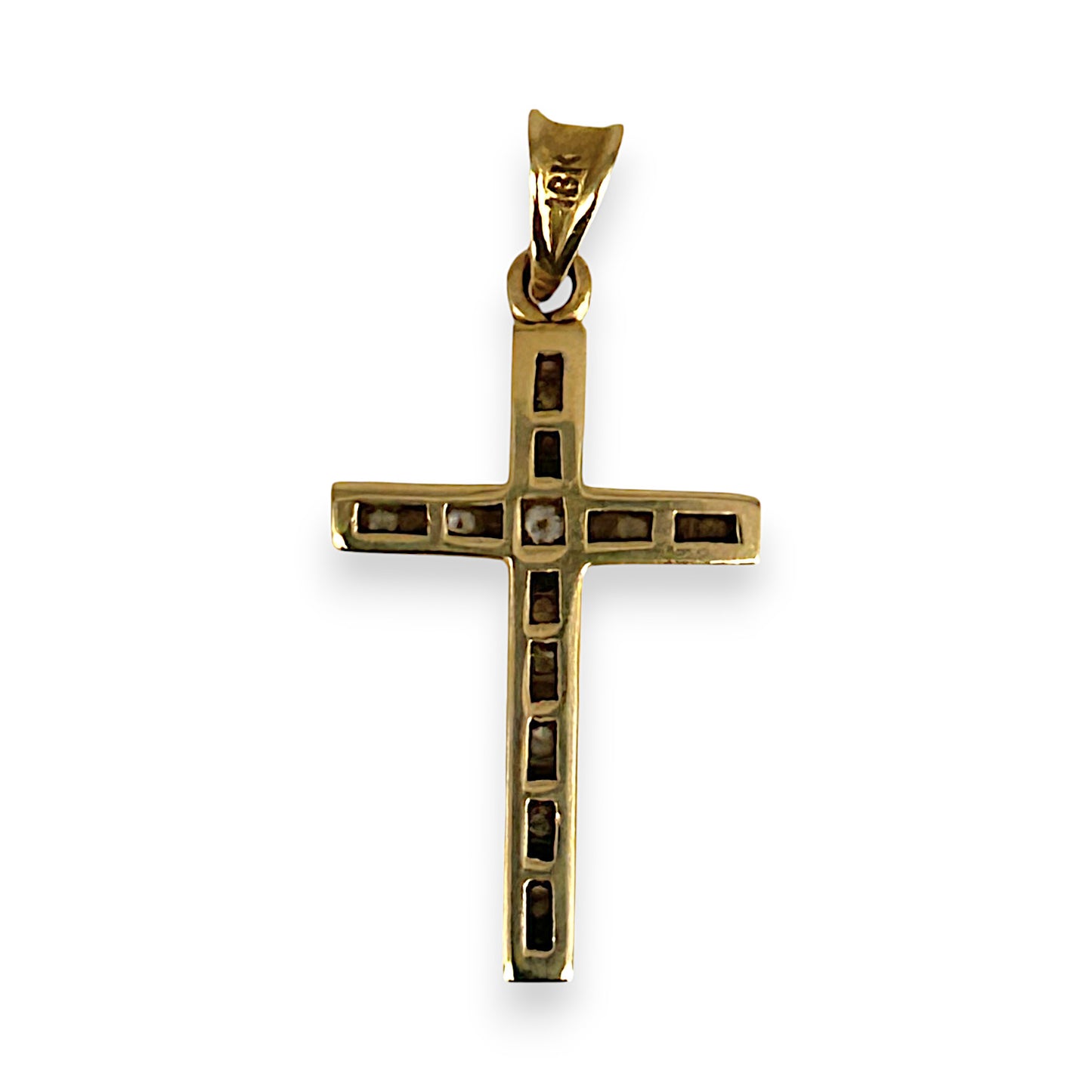 GOLD DEAL | 18ct (18K) Gold Cross Pendant with Diamond