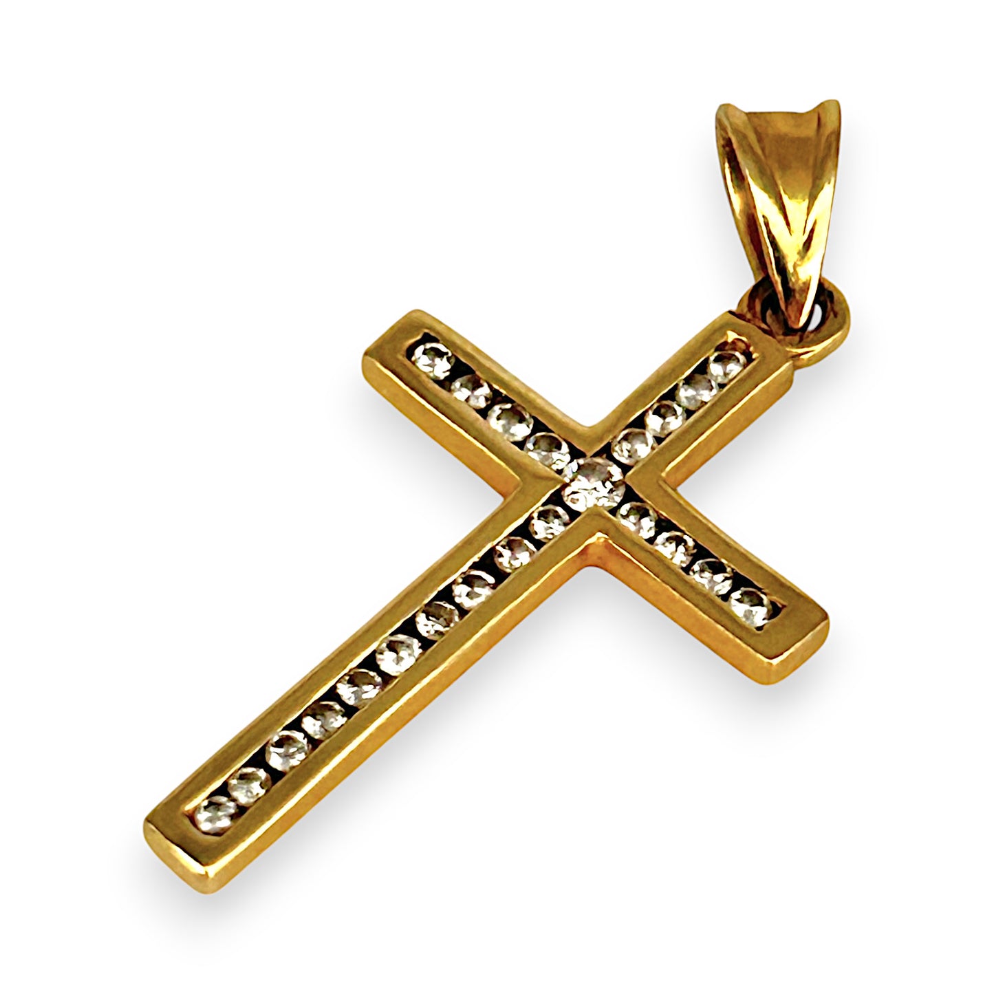 GOLD DEAL | 18ct (18K) Gold Cross Pendant with Diamond