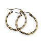 NZGD | 9ct Y/W Gold Twisted Light Hoop Earrings 19.3mm