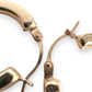 NZGD | 9ct Gold Textured Radiance Hoop Earrings 18.2mm
