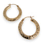 NZGD | 9ct Gold Textured Radiance Hoop Earrings 18.2mm