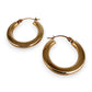 NZGD | 9ct Gold Textured Radiance Hoop Earrings 18.2mm