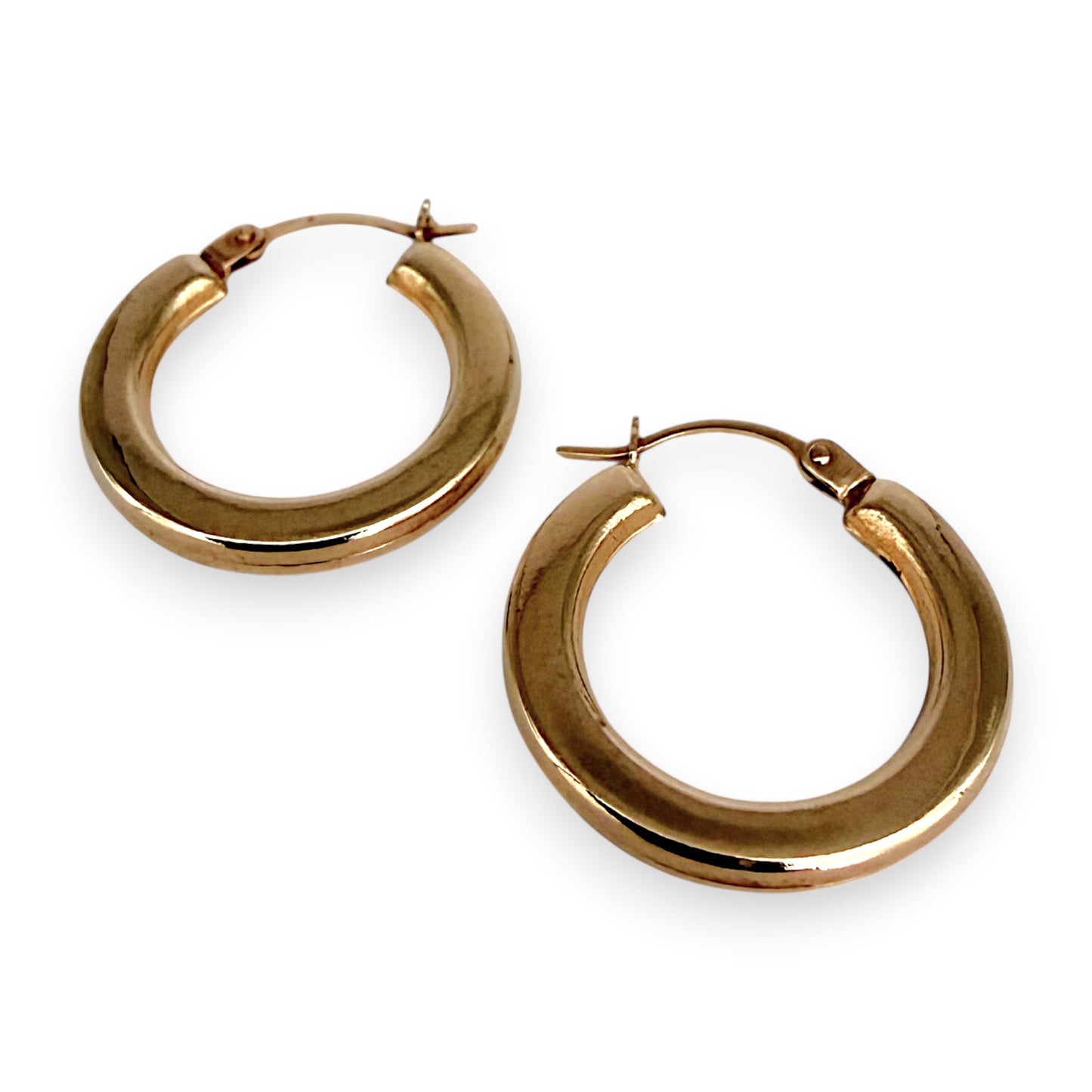 NZGD | 9ct Gold Textured Radiance Hoop Earrings 18.2mm